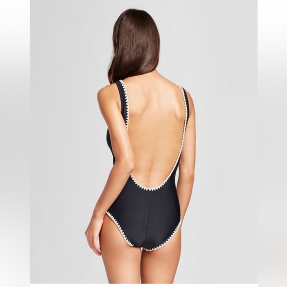 Mossimo stitch trim one piece swimsuit - Picture 2 of 7